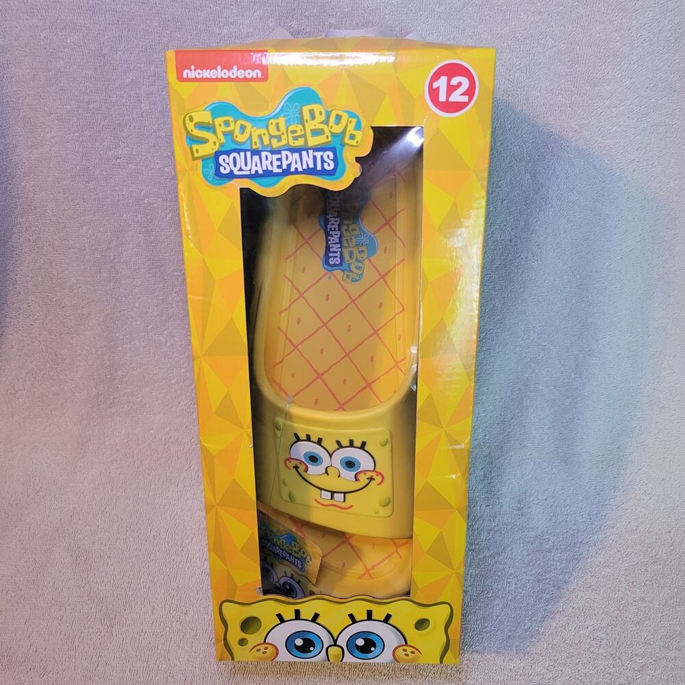SpongeBob SquarePants Sandals Slides New With Box Mens 12 Shoes